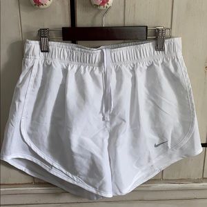 White Nike Dryfit Shorts